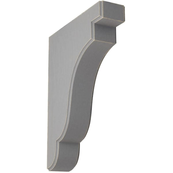 Ekena Millwork 1 3/4"W x 7 1/4"D x 9 1/2"H Bedford Wood Vintage Decor Bracket, Pebble Grey BKTWD02X07X10BEPG - main